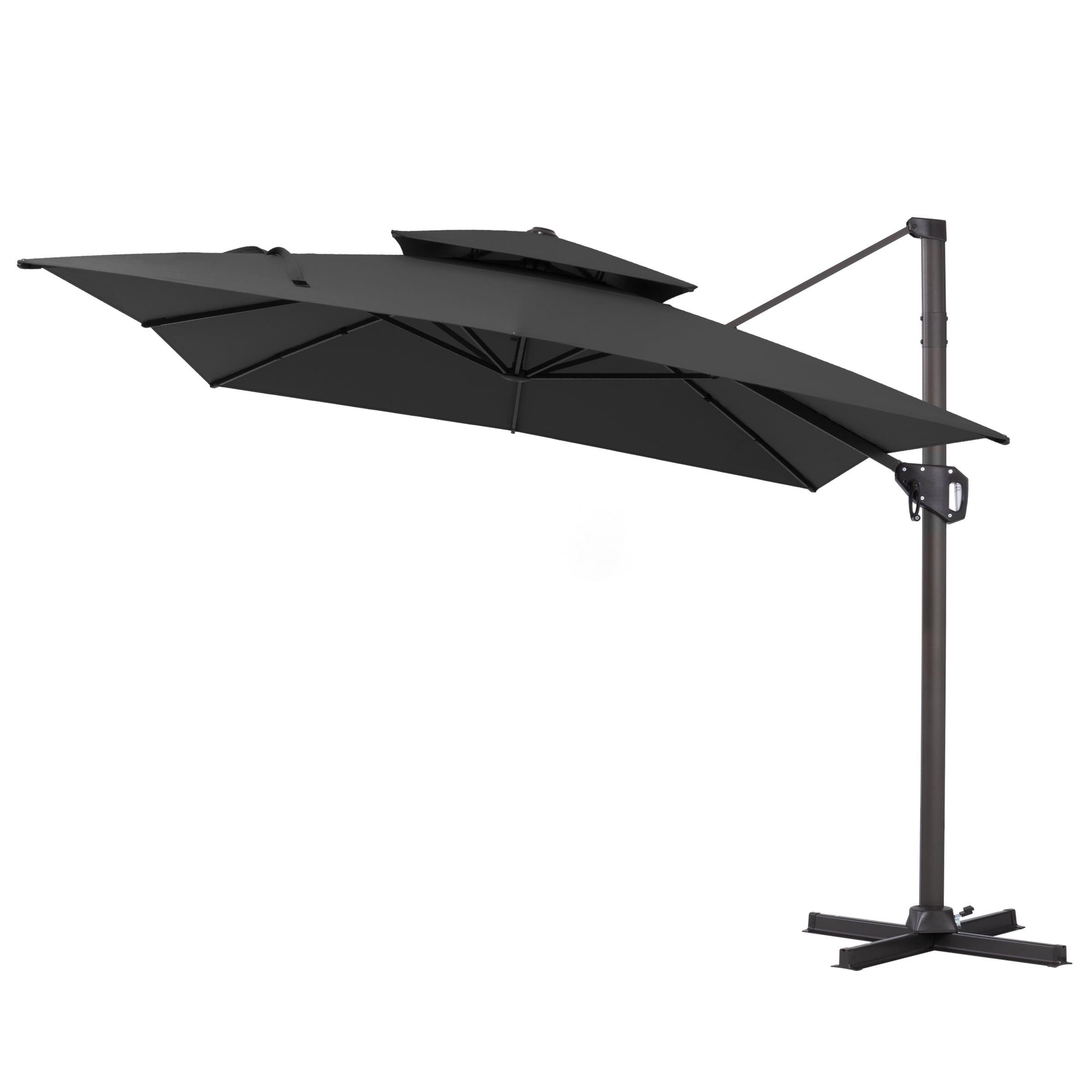 Pellebant 9' X 11' Patio Umbrella Outdoor Rectangle Umbrella Large Cantilever Umbrella Windproof Offset Heavy Duty Sun for Garden Deck Pool Patio
