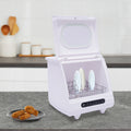 DENEST Portable Dishwasher Countertop, Compact Dishwashers with 5L Built-in Water Tank & Inlet Hose, 5 Washing Programs, 12 High-Performance Spouts