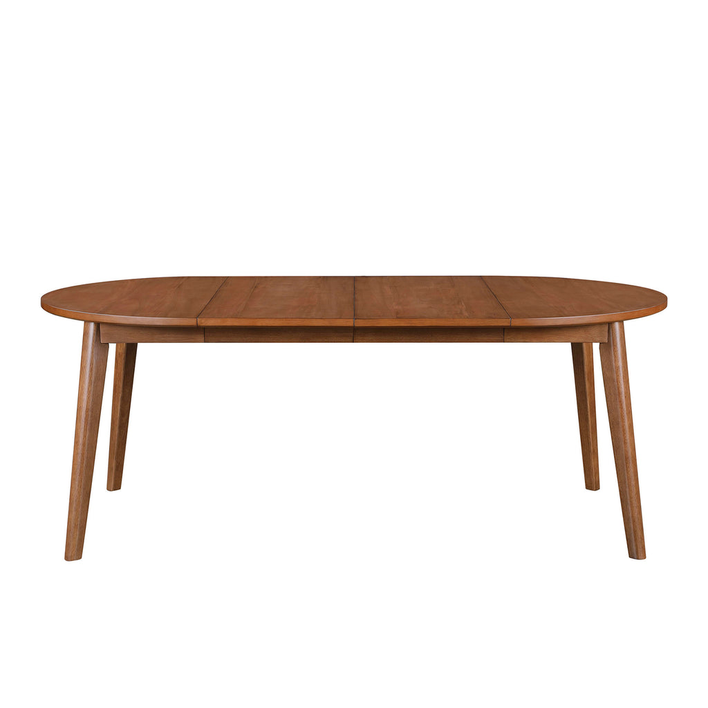 Better Homes & Gardens Greyson Mid-Century Extendable Dining Table, Solid Wood and Veneer, Acorn Finish
